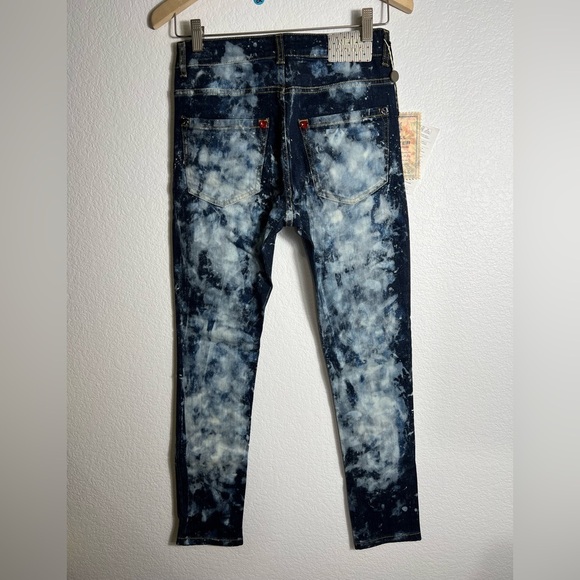 NWT NEILL KATTER paint print designer skinny jeans stretchy 28 made in Italy - Picture 4 of 9